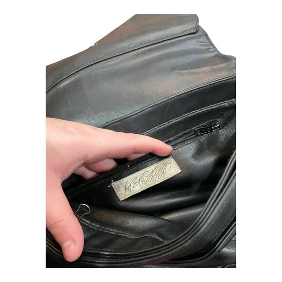 Leather Lord & Taylor Bag Black - Picture 3 of 5